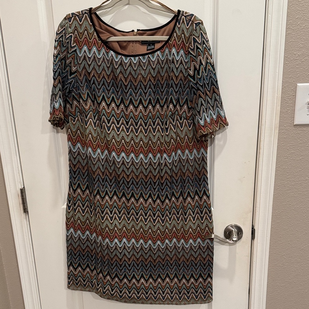 Jessica Howard Multicolor Zigzag Midi Dress